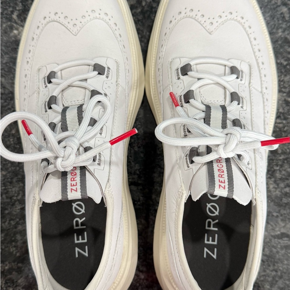 Men's White Wing Tip Shoes